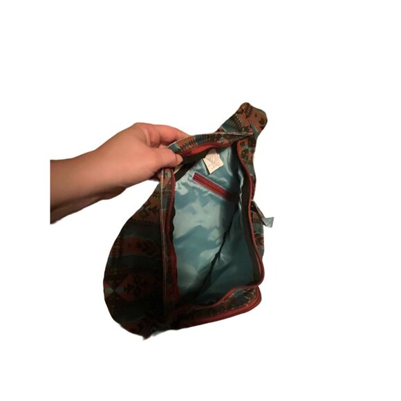 Kavu Sling Backpack Aztec Blue and Brown Pattern - Picture 3 of 4